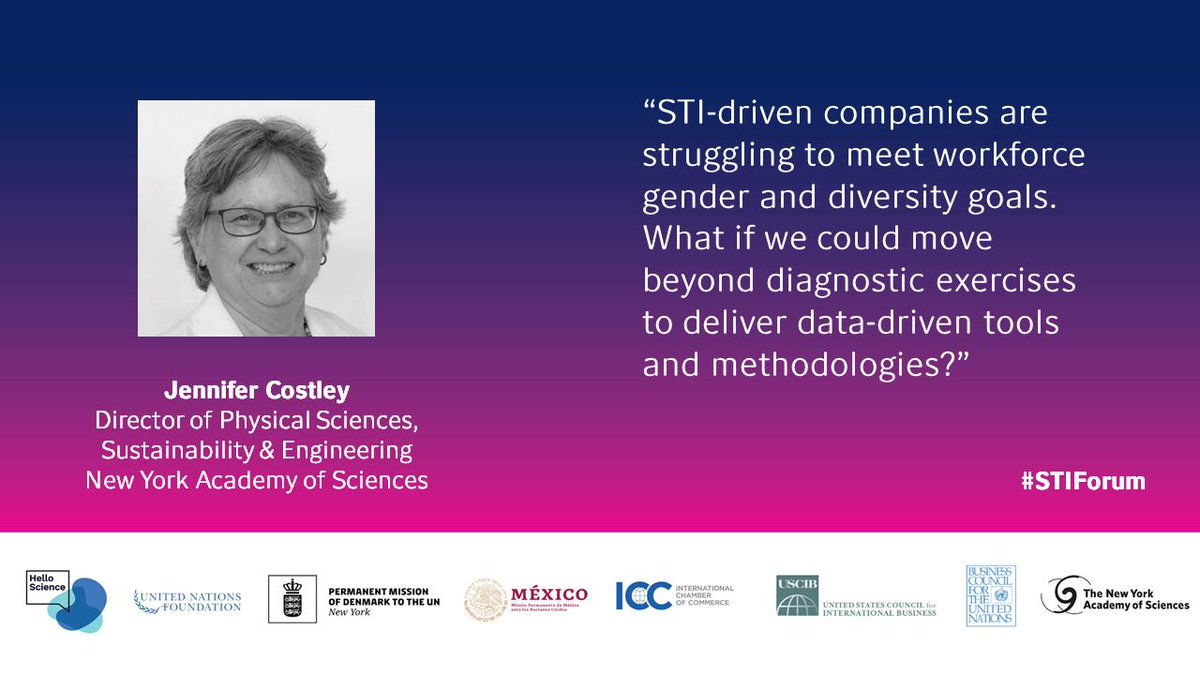 Novozymes's tweet photo. At the @UN #STIForum panel debate, “Building SDG Networks in Science, Technology & Innovation”, Jennifer Costley from @NYASciences highlights the Academy’s work in forming a new alliance around #SDG4 (quality education for all). #HelloScienceSTIForum #SDGInnovation https://t.co/ZVT6gROd6Z
