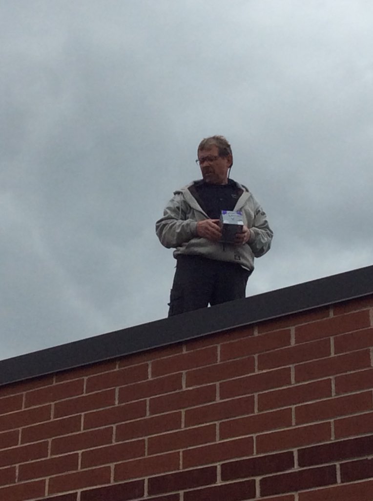 Special thank you to Mr. Regi for going to the roof to assist with the second round of our egg drop! 🥚 We appreciate all you do! #mtsdlearn <a href="/MTSDmtes_jhes/">MTES</a>