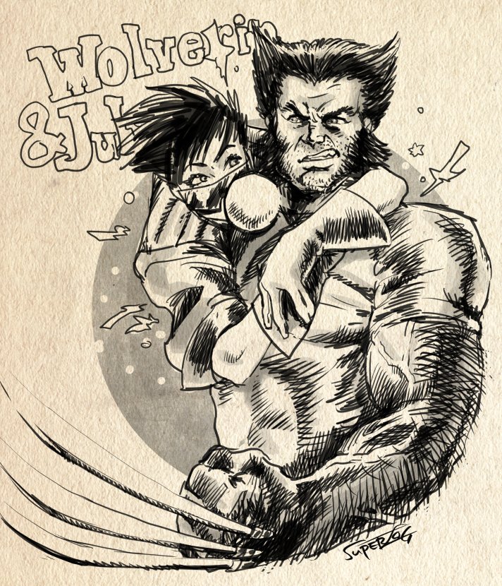 X-MenDayとのことなので、ジュビリーとウルヴァリン一回描きたかったんで一時間で描けるとこまで……って思ったらX-MenDayすぎてた。
Happy #XMenDay !!! my old fan art 