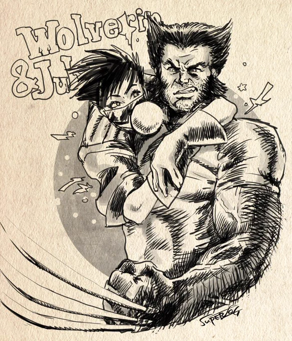 X-MenDayとのことなので、ジュビリーとウルヴァリン一回描きたかったんで一時間で描けるとこまで……って思ったらX-MenDayすぎてた。
Happy #XMenDay !!! my old fan art 