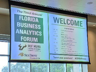 tsadams1973's tweet photo. Ready for the Florida Business Analytics forum. #USFBAForum https://t.co/o9sbv9YpPx