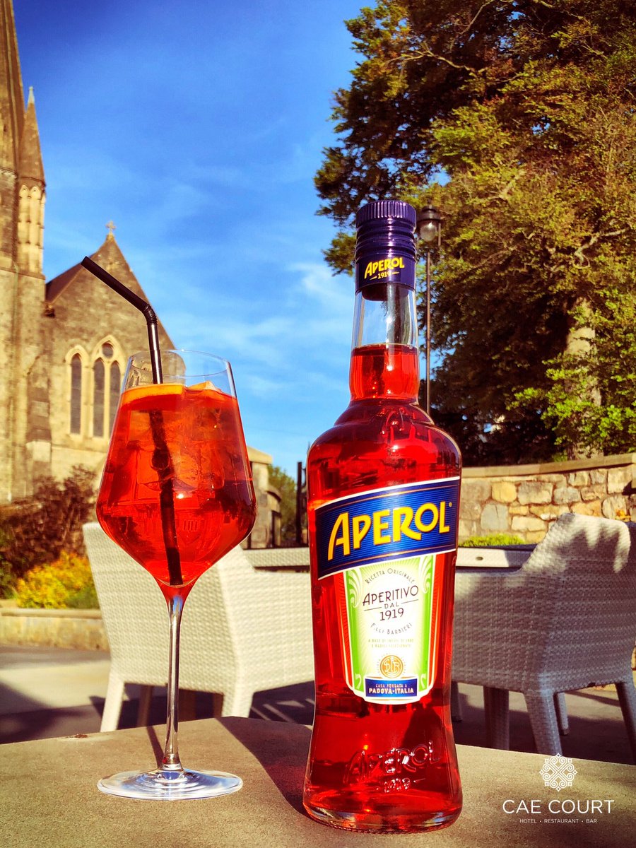 caecourt's tweet photo. Time for this week’s instalment of sunshine and drinks on the terrace at Cae Court.

Why not visit us this evening and enjoy an Aperol Spritz. https://t.co/WDGPCAbpXg