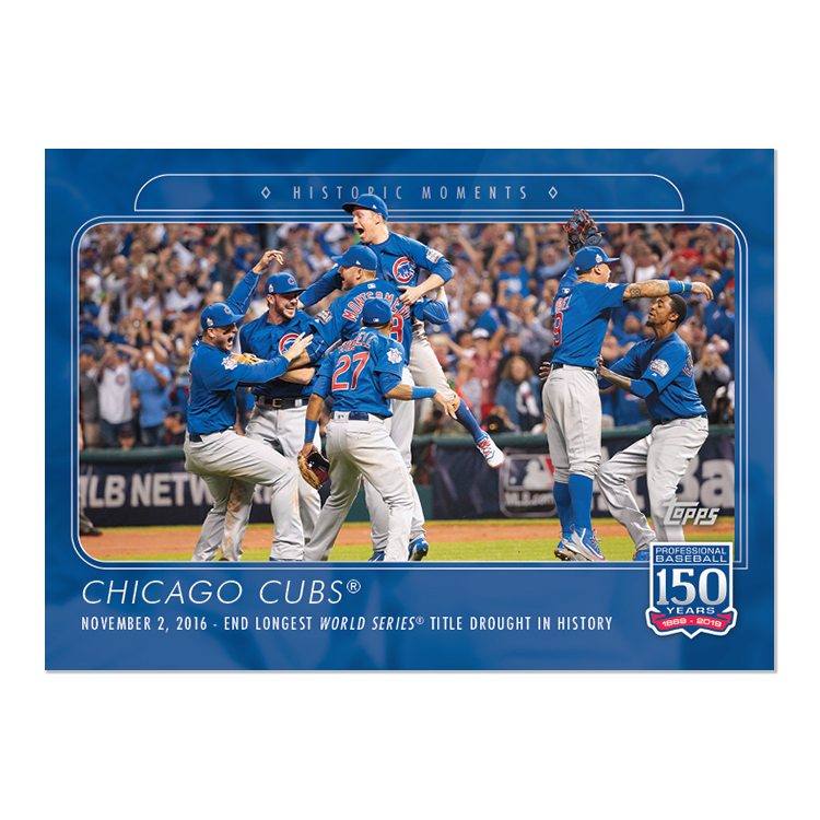 OACCards's tweet image. First Cubs card in the #150YearsofBaseball set from Topps.

Will never get tired of that image.

Love all the blue!