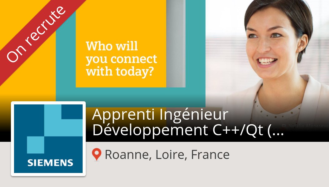 Laure_RousselB's tweet photo. Découvrez ce #job : Apprenti #Ingénieur #Développement C++/Qt (H/F) chez #Siemens (#RoanneLoireFrance) https://t.co/FOKN211rDx https://t.co/WLFeiQVNd8