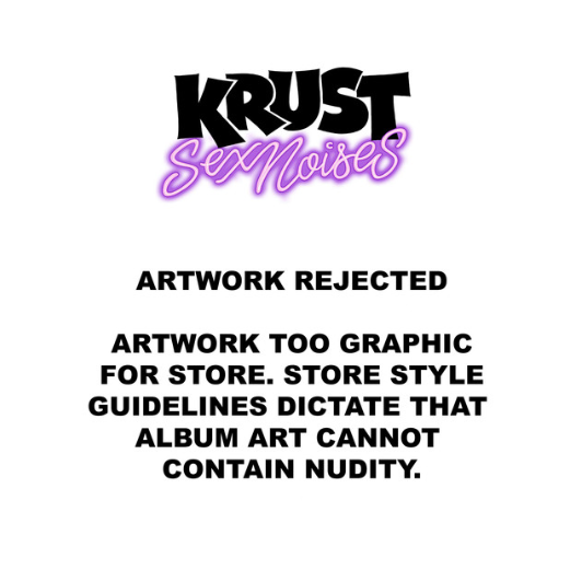 Roswick's tweet image. The new #Krust is very cool. 
Check out their new album #SexNoises 
Also, The album cover: