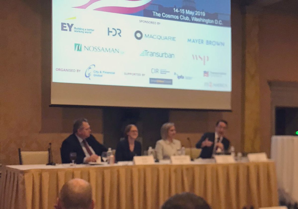 cfconferences's tweet image. Second panel of the day: ‘How should the financing burden be shared between federal, state and local governments?’ with @dj_gribbin @BrookingsInst @EmilyLiff @ColoradoDOT @Scott_SmithAZ @valleymetro #P3Conference #BuildforTomorrow @InfraWeek