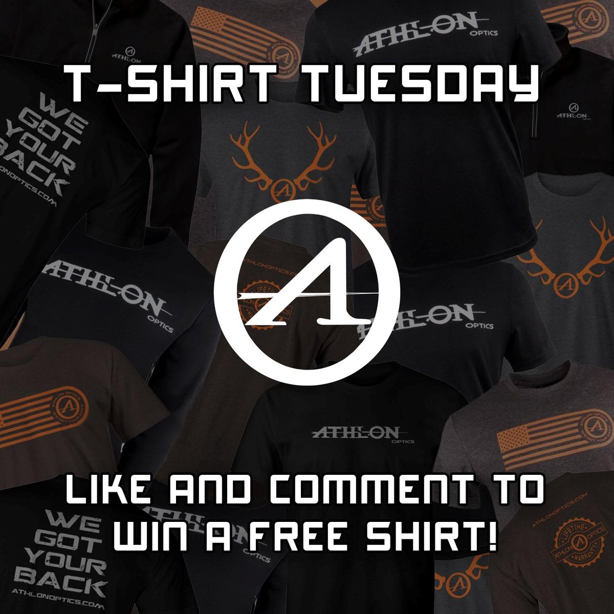 We're in a giveaway kind of mood today. Go check out our Facebook page today and enter for your chance to win a free T-Shirt! facebook.com/athlonoptics/