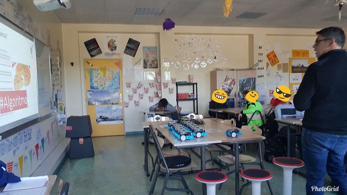 cortesccd's tweet photo. Aujourd'hui @DANE_94_Creteil est reparti sur la route avec l opération #10001codeurs (eh oui on continue!!). Le clg #Boileau ns a (encore) super bien accueillis avc #EDurocher et @alex301076 (1+2 degrés réunis 😁). Défis relevés @mBlock_cc en espagnol #ELE et @Ozobot: bravo! https://t.co/KNaGNGEuIq