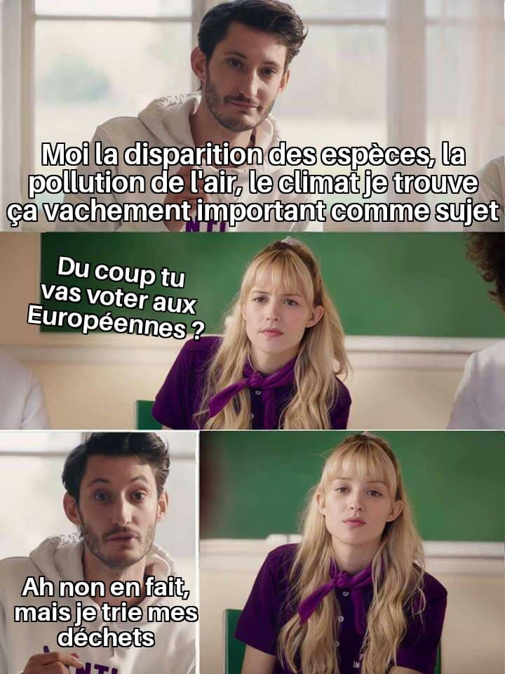 chico_media's tweet photo. 🙃 #chicomeme vs #MardiConseil : Balise ton agenda le 26 mai 2019, t'as mieux à faire que tri sélectif. 

#climat #Européennes2019 https://t.co/i9JdwnZcnT