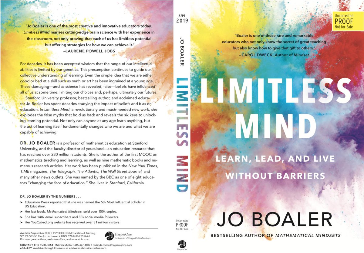All details on my new book are here: youcubed.org/limitless-mind/  Including 2 free webinars to learn some of the ideas - would you like to join me for a summer chat?