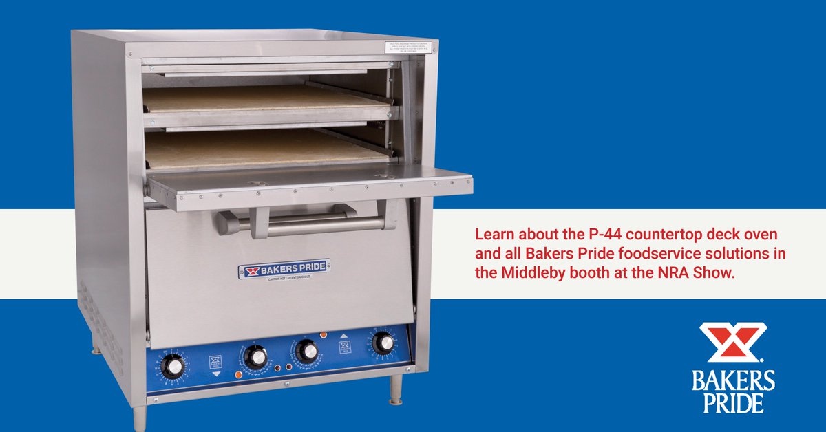 Be sure to stop by the Middleby booth at the NRA Show to learn more about Bakers Pride equipment.