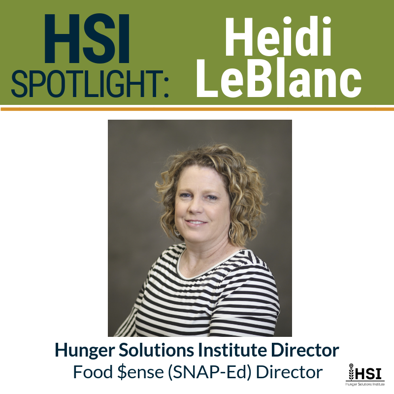 usu_hsi's tweet photo. Meet Heidi! Heidi is the director of the Hunger Solutions Institute (HSI) & Create Better Health (Food $ense SNAP-Ed) program. After learning about Auburns, Hunger Solutions Institute she has championed Utah State University to become a HSI university.
#HungerSolutionsInstitute https://t.co/f5x6A2k5cq