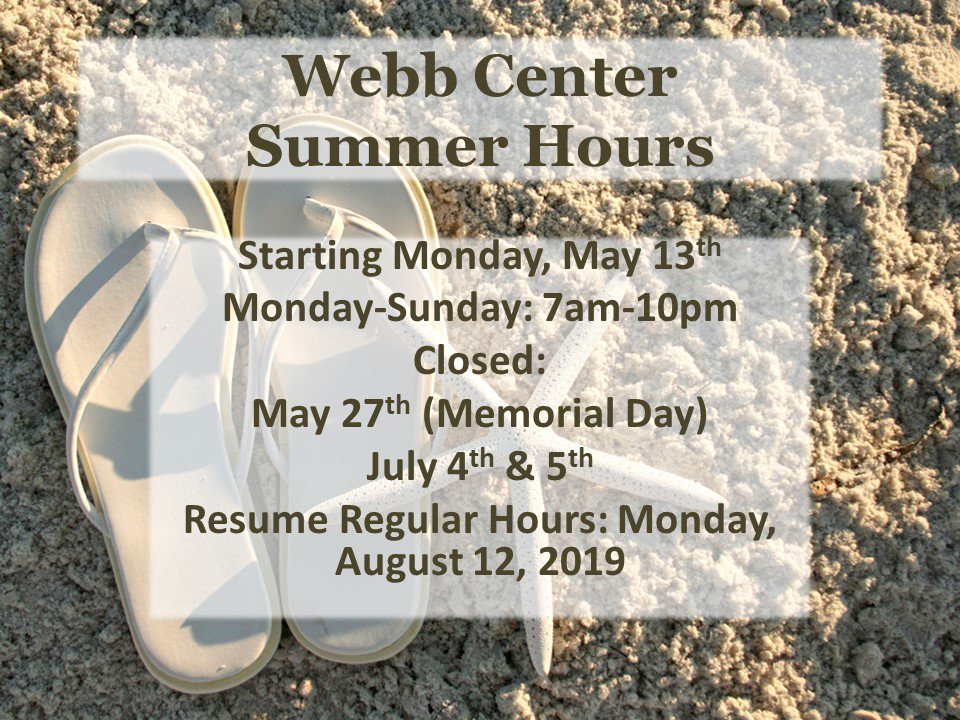 Make sure to catch our Webb Center summer hours monarchs!☀️🦁