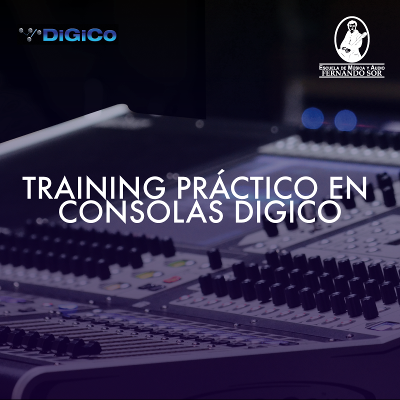 Training Práctico en consolas DiGiCo. 
Todo lo que debes saber sobre consolas de la serie SD, manejo del protocolo WSG de waves.
El próximo 18 y 19 de Mayo en la Escuela de Música y Audio Fernando Sor.
Para más información, comunícate a nuestras líneas 3407772 - 3165241878