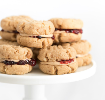 We loved how IG: <a href="/missjonesbakes/">Miss Jones</a> created PB&amp;J Cookie Sandwiches so much we made our own! Except we used our Tahini Tea Cookies of course. 😉 Find the recipe on the blog for a quick and savory treat! (photo by IG <a href="/missjonesbakes/">Miss Jones</a>]