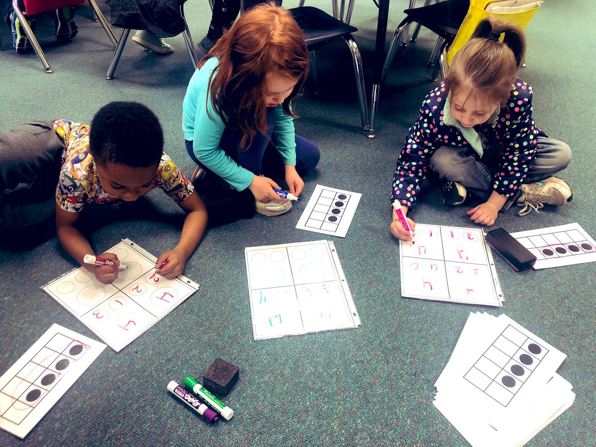 MissWaranoski's tweet image. We’re using number bonds and ten frames to practice addition in kindergarten. Hopefully with this repeated practice (hundreds of times), they will see the patterns to become fluent and then automatic! @gregtangmath #D124Achieve