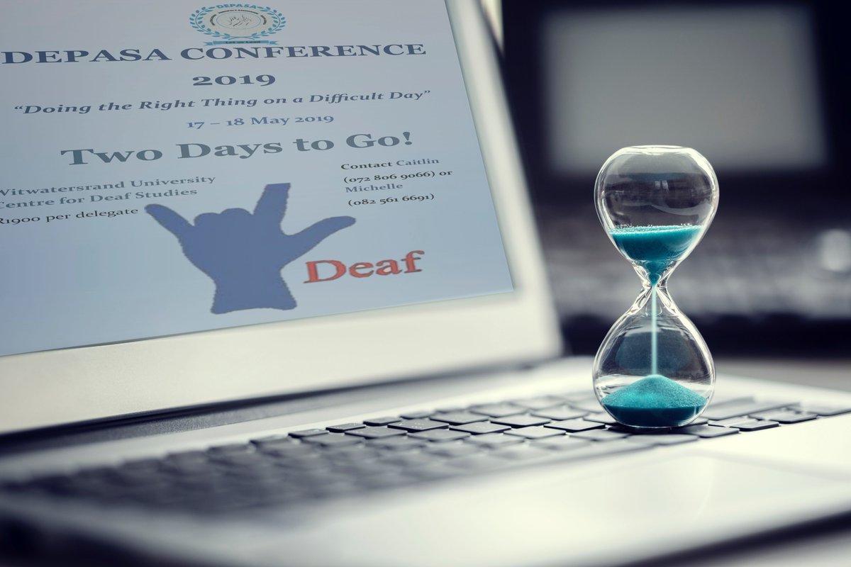 DepasaLeads's tweet photo. Two more days to go for our conference. #LetsDoRightDespite @ingridparkin @MichelleBatche6 @EMubuntu @BrunoDruchen @odetteswift @rugaya5 @DeafSAWC @DeafsaInfo @wisehubsa @louisevanrhyn @terrymartinw @5thfactor @KwavuSA https://t.co/xbvtmrR9I5