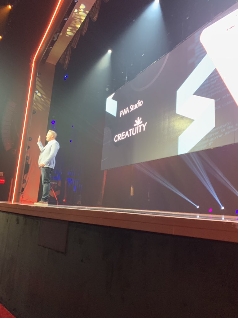 We are honored to lead the charge in launching not just PWAs with <a href="/Magento/">Magento</a> PWA Studio, but omnichannel, Order Management-integrated, <a href="/braintree/">Braintree</a>-enabled, Page Builder drag-and-drop enabled PWAs. Learn more at Creatuity.com/PWA or come chat with us at #MagentoImagine