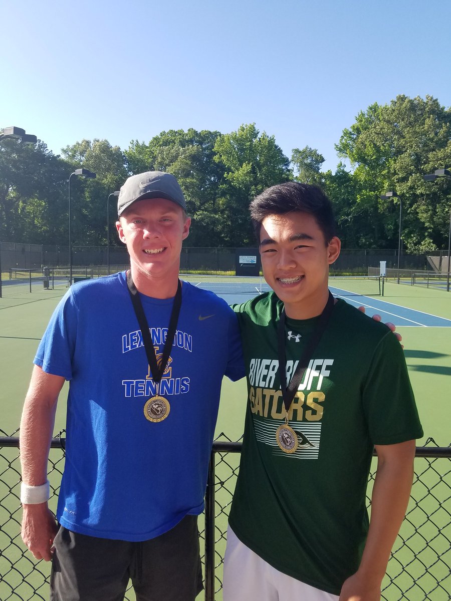 Congratulations to Patrick Cronin and Albert Zhu of <a href="/RBHSTennis/">River Bluff Tennis</a> for being named to the 5A/4A all state team. 
<a href="/coachwoolbright/">Perry Woolbright</a> <a href="/LHS_WILDCATS/">Lexington HS Wildcat Athletics</a> @lexchronsports2