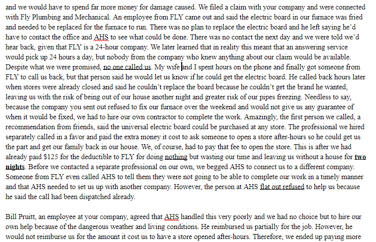 RAnderso3's tweet photo. .@AHS_Warranty Hi there, I'd just like to let you know that, after trying multiple avenues to find a resolution to my issues with your warranty, I sent the letter below to Rex Tibbens, Scott Brown, and Aaron MacLeod.  Any response? cc: @bbb_us @RTibbens #CustomerService https://t.co/XB1wVSlmle