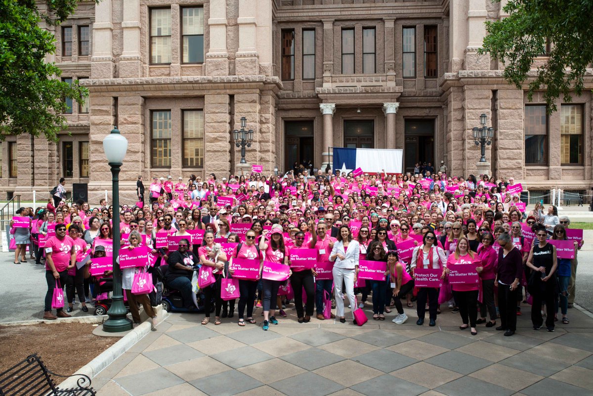 PPTXVotes's tweet photo. SO GLAD @TexasHHSC asked their followers to wear PINK in support of Texan women’s health care! Here are a few hundred of our supporters who also wear pink and #StandWithPPTX. 💪 https://t.co/UEMs7ayWvo