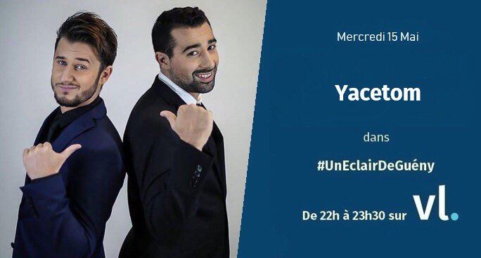 UnEclairDeGueny's tweet photo. ⚡️Grosse émission demain soir pour #UnEclairDeGueny ! 🥳

1ère partie : @YACETOM ➡️ les youtubers aux 400k abonnés sur #Facebook 📱et bientôt à l’affiche du film #PourLesYeuxDUneAlgérienne2 🎥

2ème partie : spéciale #Eurovision2019 ➡️ actualité 📰, chiffres📈 et coulisses 🤫 https://t.co/tHp5MrRMZk