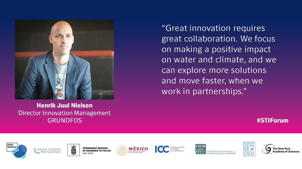 @novozymes <a href="/grundfos/">Grundfos</a> #SDG innovation partnership presented today at the <a href="/UN/">United Nations</a> #STIForum “Building SDG Networks in Science, Technology &amp; Innovation”, addressing how partnerships help drive private sector  #innovation #HelloScienceSTIForum #SDGInnovation ⁦<a href="/HelloScienceIO/">HelloScience</a>⁩