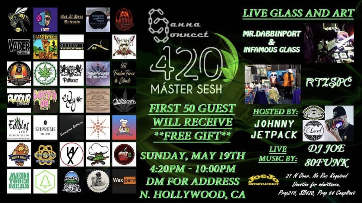 SeshJoe's tweet image. instagram.com/p/BxWW3dSBxoS/…                                                  It’s going down this Sunday, May 19th!🔥🔥🔥🔥🔥🔥🔥🔥🔥🔥🔥🔥🔥#cannabis #Marijuana #stoner #stoned #high #hightimes #HighLife #kush #pot #legalweed #weed #losangeles