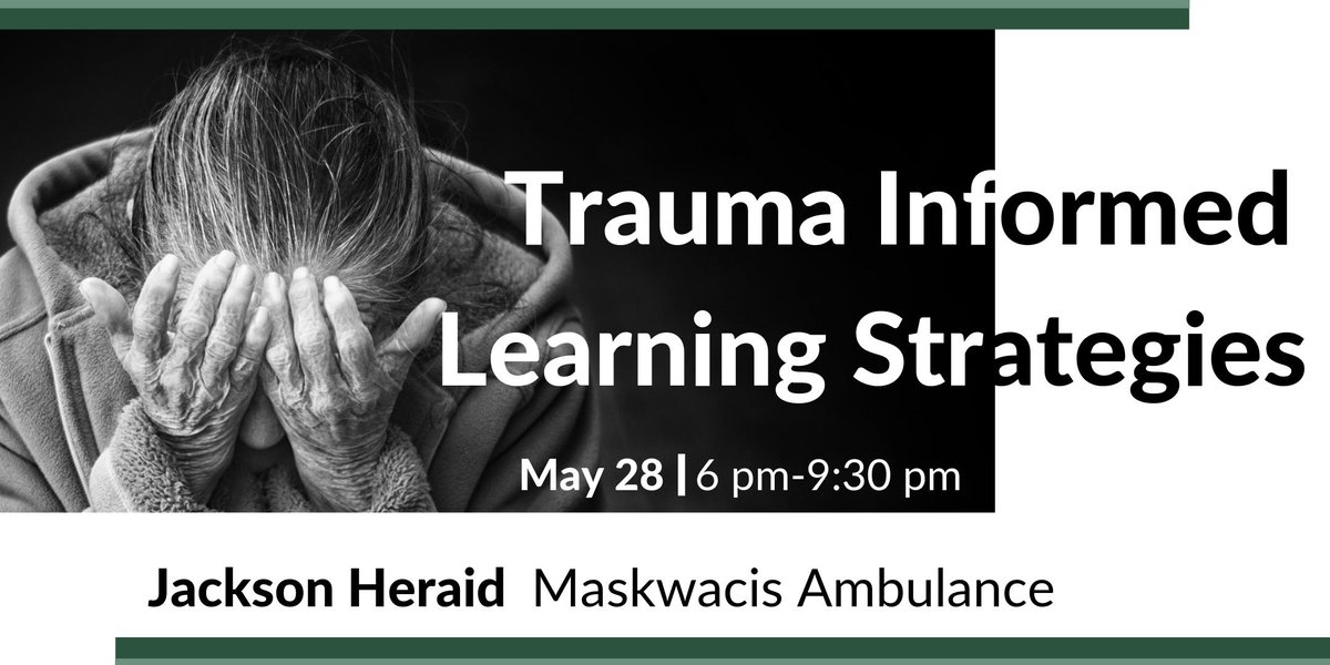 LearningRD's tweet image. Understanding trauma can help support trauma-informed learning environments, decrease barriers for marginalized demographics, and lessen the impact of childhood trauma on lifelong wellbeing. Join us to learn more at this FREE learning event.
bit.ly/2JkeytC