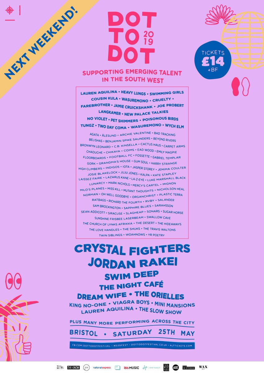 We're very excited to be hosting a stage at <a href="/d2dbristol/">Dot To Dot Bristol</a> again this year and it's NEXT WEEK! Catch <a href="/PoisonousBirds_/">poisonous birds</a> <a href="/kalpaboys/">Kalpa</a> IOTA among loads more of the best bands in Bristol, all for only £14!

Tickets: alttickets.com/dot-to-dot-fes…