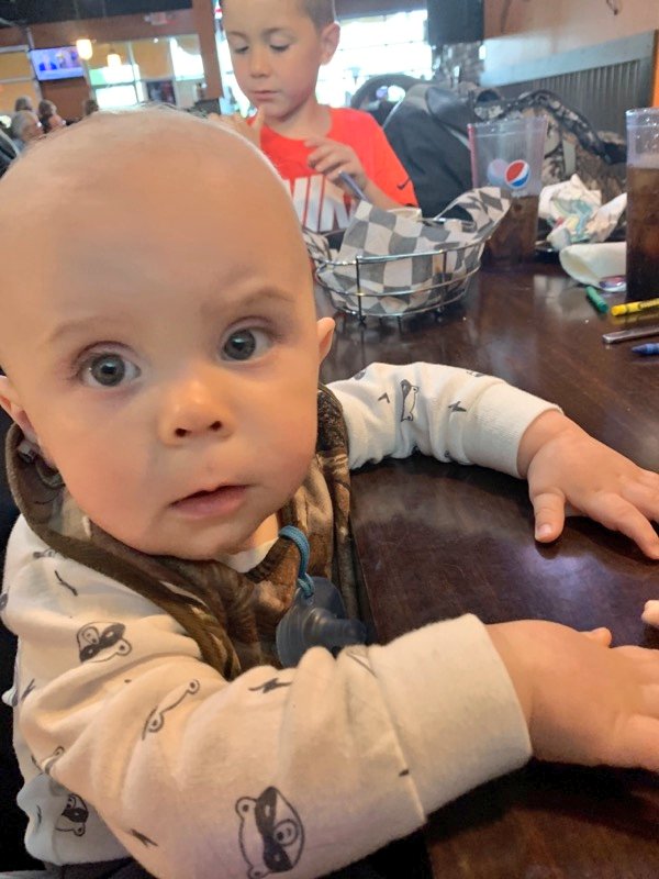 KY_LungBuster's tweet photo. How is it possible that my Little Turkey is almost 10 months old?! #slowdowntime #boymom #mommasboy #futurehunter #blondehairedboy https://t.co/qQequH5moy