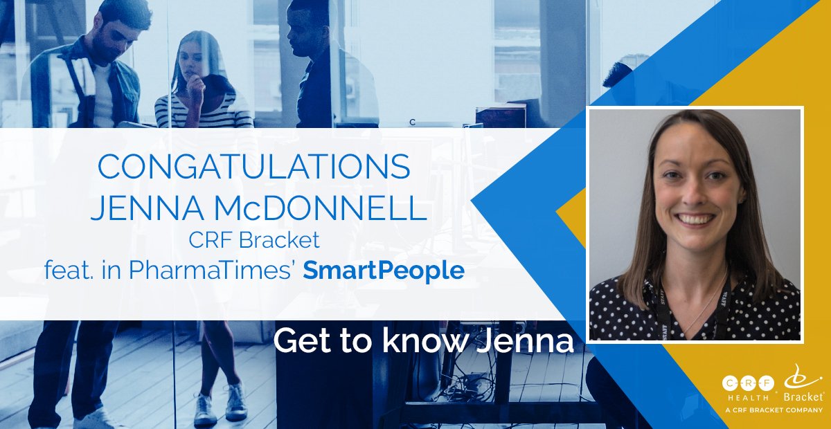 Get to know CRF Bracket's Jenna McDonnell - featured in @pharmatimes SmartPeople: bit.ly/2w2lkLz