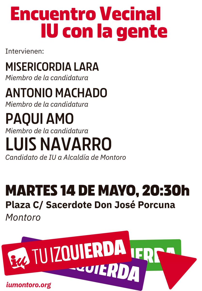 IUMontoro's tweet photo. Os esperamos !!

#montoro https://t.co/YTc9gFvYDw