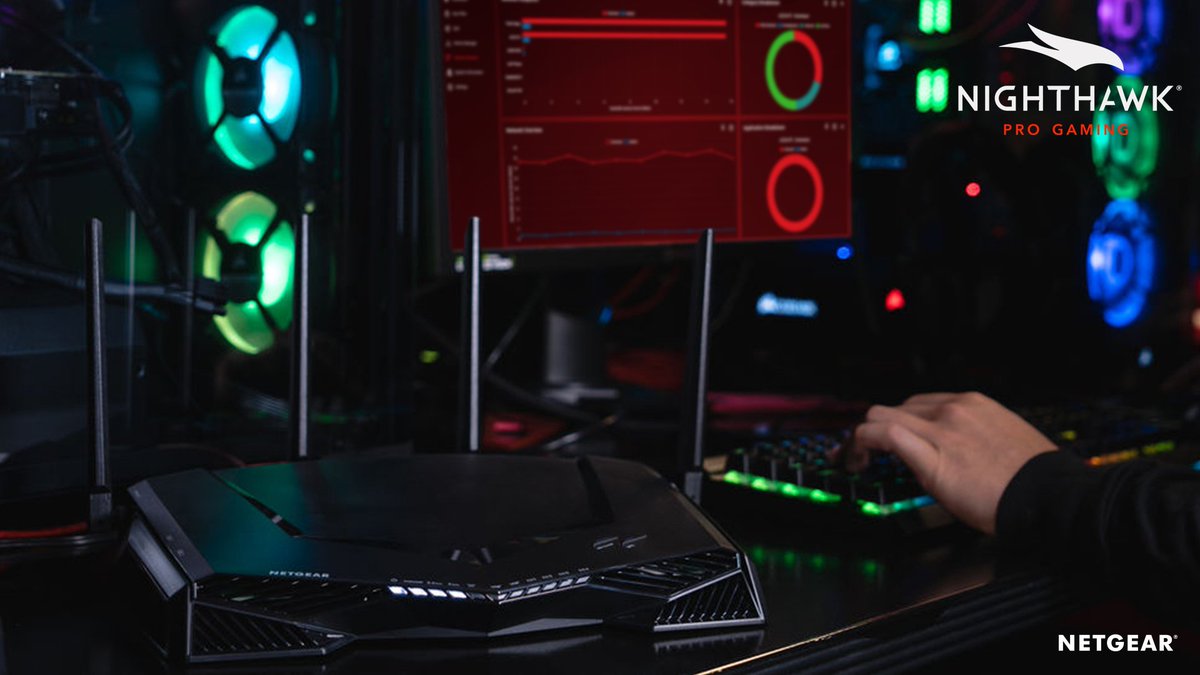 NETGEARgaming's tweet photo. You’ll never view online gaming the same with the #DumaOS dashboard on all #NighthawkProGaming routers. Transform your gaming experience at:https://t.co/7afvwHmhzp
#CheatingInALegalWay #PowerToWin https://t.co/7JpgRPKC7C