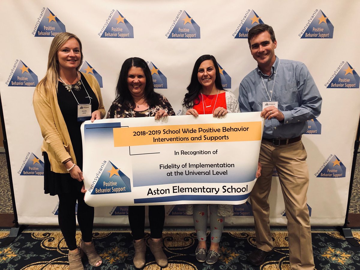 Aston Elementary receives Tier 1 recognition from  PBIS !! Congratulations!! #papbs.   #penndelcoproud #positivelypenndelco