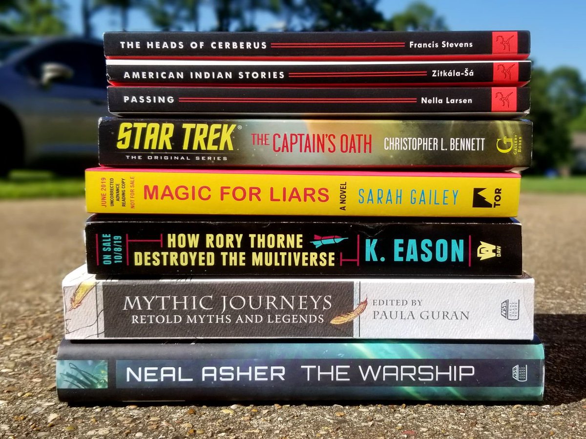 #IncomingBooks! 

New &amp; forthcoming titles by #FrancisStevens/#GertrudeBarrowsBennett #ZitkálaŠá/#GertrudeSimmonsBonnin #NellaLarsen #ChristopherLBennett <a href="/gaileyfrey/">gaileyfrey</a> @svartjagr @PaulaGuran @NealAsher from <a href="/ModernLibrary/">The Modern Library</a> <a href="/GalleryBooks/">Gallery Books</a> @DawBooks @TorBooks <a href="/NightShadeNews/">Night Shade Books</a>
