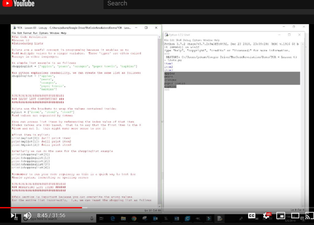 revolutioncode's tweet image. Python Lesson 3 – Lists thecoderevolution.com/python-lesson-…