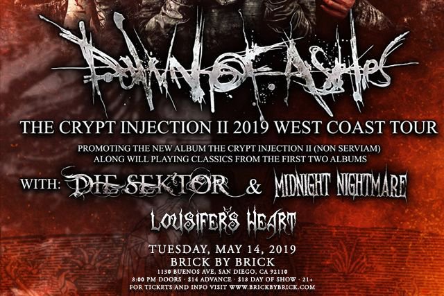 Brick by Brick (@brickbybricksd) on Twitter photo #SanDiego, doors are at 8PM for <a href="/dawnofashes666/">Dawn of Ashes</a>, #DieSektor, <a href="/mNIGHTMAREband/">Midnight Nightmare</a>, and Lousifer's Heart! bit.ly/2TZU4rv <a href="/MetropolisRec/">Metropolis Records</a> #SanDiego, doors are at 8PM for <a href="/dawnofashes666/">Dawn of Ashes</a>, #DieSektor, <a href="/mNIGHTMAREband/">Midnight Nightmare</a>, and Lousifer's Heart! bit.ly/2TZU4rv <a href="/MetropolisRec/">Metropolis Records</a>