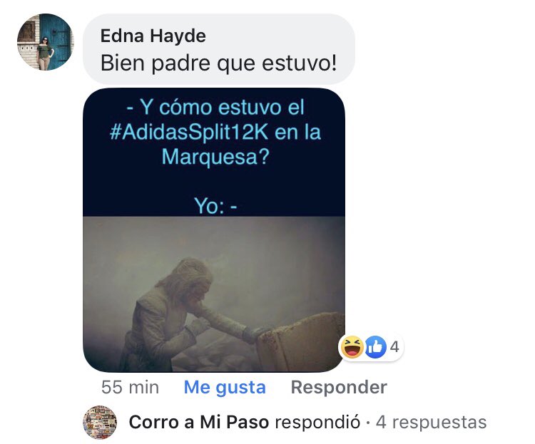 CorroAMiPaso's tweet photo. Algo de humor 🎭 
No podemos dejar pasar estos memes del #split12k  by Edna Hayde. 
#CorroAMiPaso
#run #running #runner #runnersofinstagram #runninggirl #runningman #yoelegicorrer #soycorredora #loverunning #Kayano24 #Asics #powergirl  #CDP21k #cdp2019 #trailrunning #trail https://t.co/yeB6mlk4qv