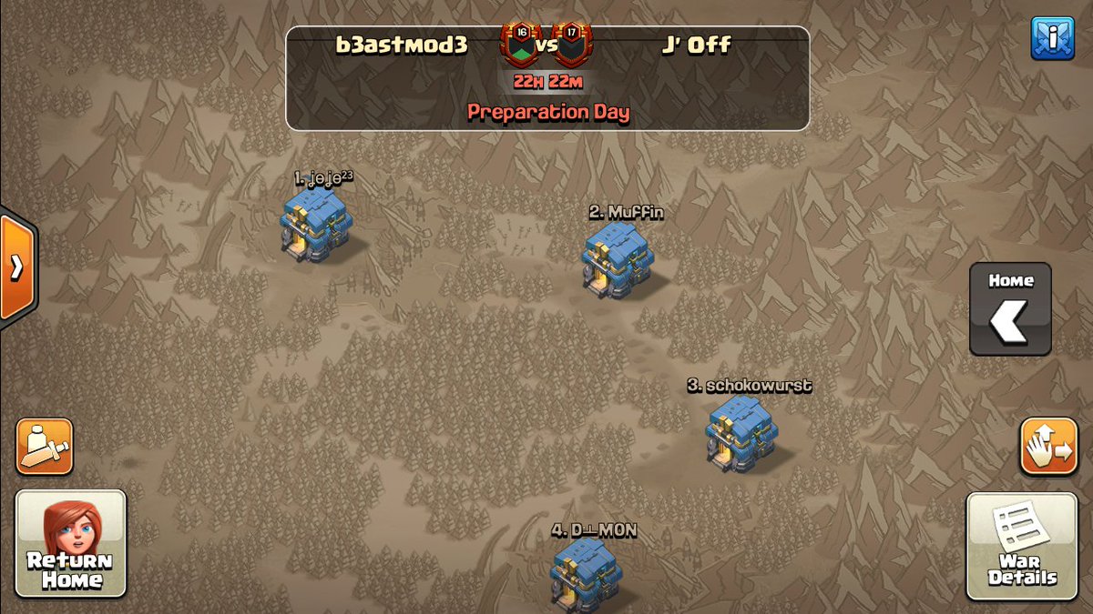 Let's start our comeback with a nice random war against @JOFF_Clan 🍻
Bd 6/11/13 (even) 
Good luck and have fun friends 😈