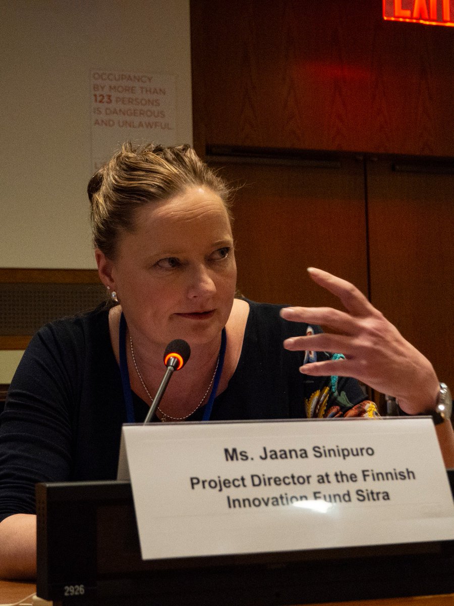 FinlandUN's tweet photo. @jsinipuro : ”We are writing a #DigitalConstitution and it is our responsibility to make #data and #tech understandable to those who are less privileged.” https://t.co/P2TUc9RmDJ