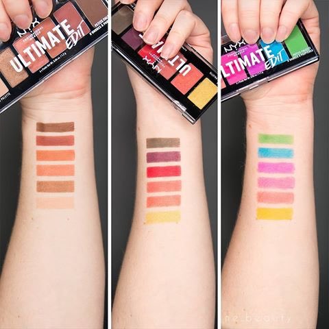 The  @NyxCosmetics ultimate palettes are a favourite at $18 which is a lil pricy but a smaller and even cheaper version of those palettes are the nyx ultimate edit petite palettes which are only $7! Both are awesome and have beautiful bright formulas.