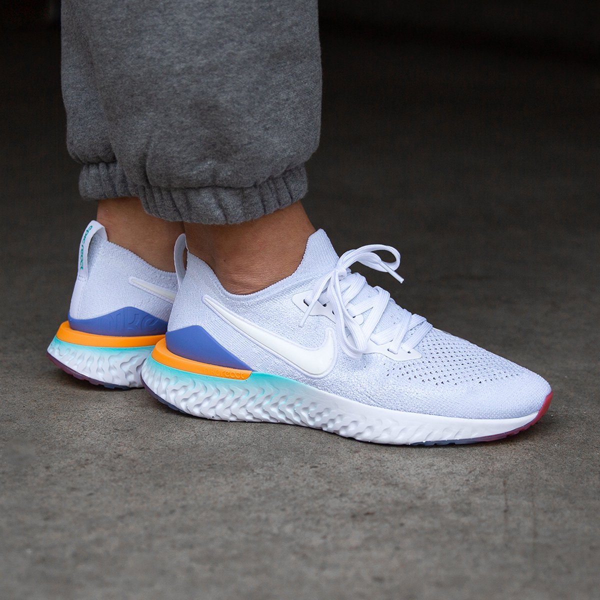 nike epic react flyknit 2 white hyper jade