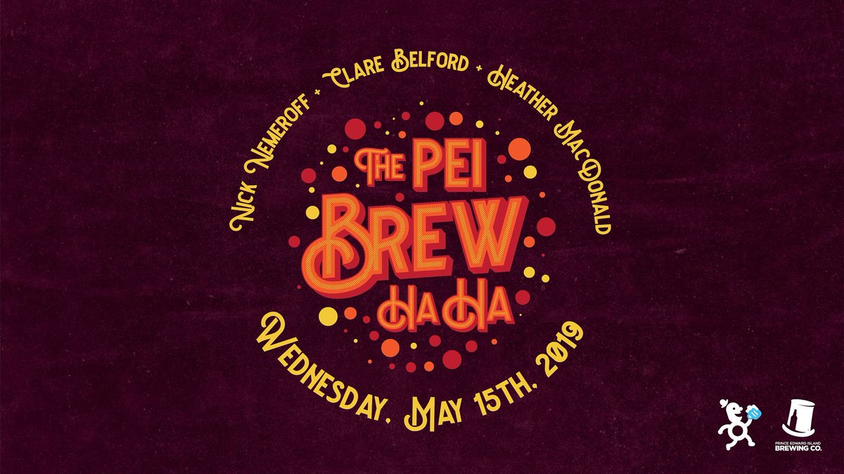 We’ll have Nick Nemeroff, Clare Belford, and Heather MacDonald here tomorrow night! 
Get your tickets for a night of great food, great drinks, and some of the best laughs Canada has to offer.

peibrewingcompany.com/events