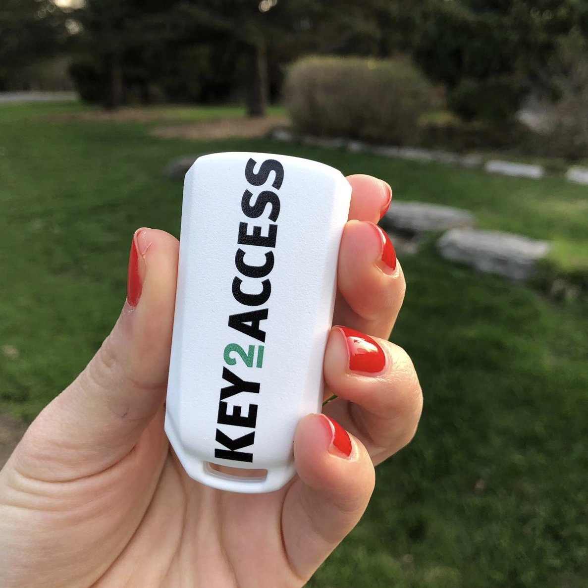 key2access's tweet photo. We just can't get enough of our new K2A Fobs! For those who don't have a smartphone or who like the peace of mind that they can still request crossing from the palm of their hand even when their phone is dead... the K2A Fob has you covered! #startup #K2A #accessibility https://t.co/ymeDUxVI0r