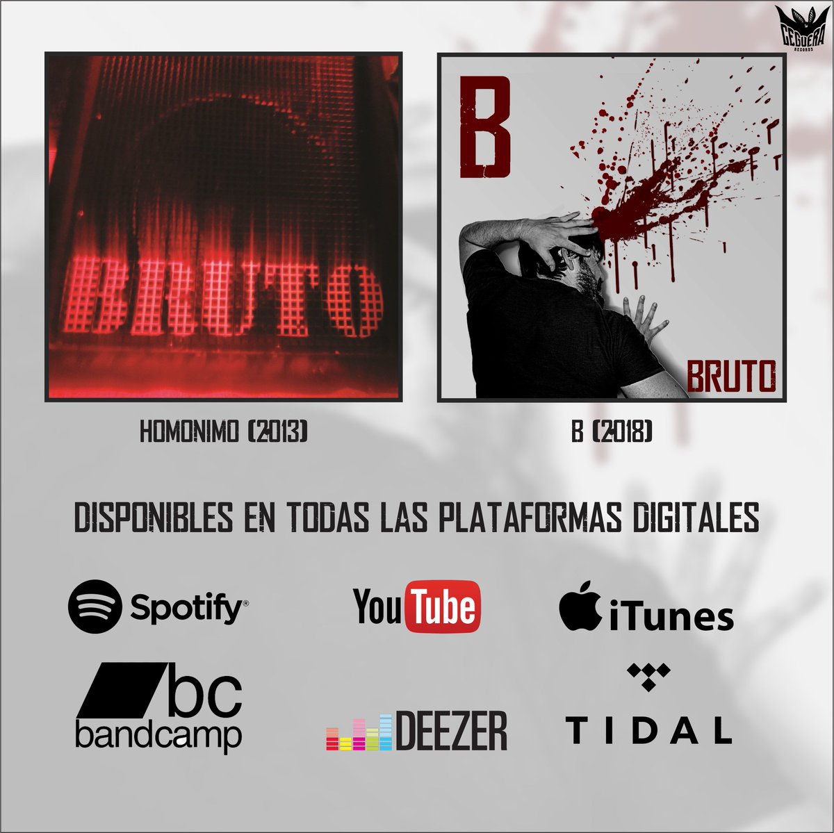 brutorock's tweet image. Nuestros discos disponibles en todas las plataformas digitales. Búsque, siga y disfrute.
#spotify #youtube #itunes #bandcamp #deezer #tidal #santiago #santiagodechile #Bruto #BdeBRUTO #ceguerarecords #instamusic  #chile #musicachilena #hardrock #rock #rockandroll