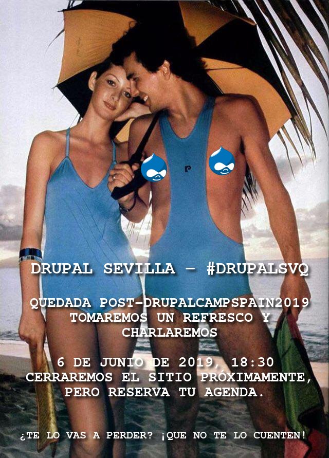 Amigos,  Amigas: reservad un ratito para Drupal &amp; Refresquito. 
#drupal #drupalsvq #svqtech 
groups.drupal.org/node/535091