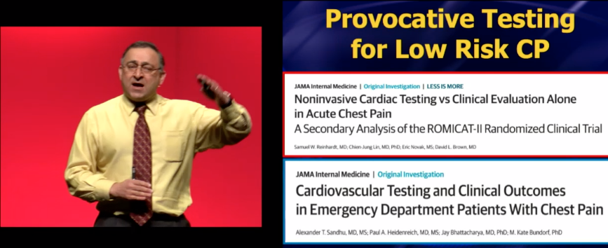 EssentialsofEM's tweet photo. Provocative testing in low risk chest pain does not improve outcomes at 1 month or 1 year. 

Stop doing provocative testing in low risk patients! The specificity of these test are 75-80%! Too many false positives!

@amalmattu for #EEM19 https://t.co/DRq7LlsvaB