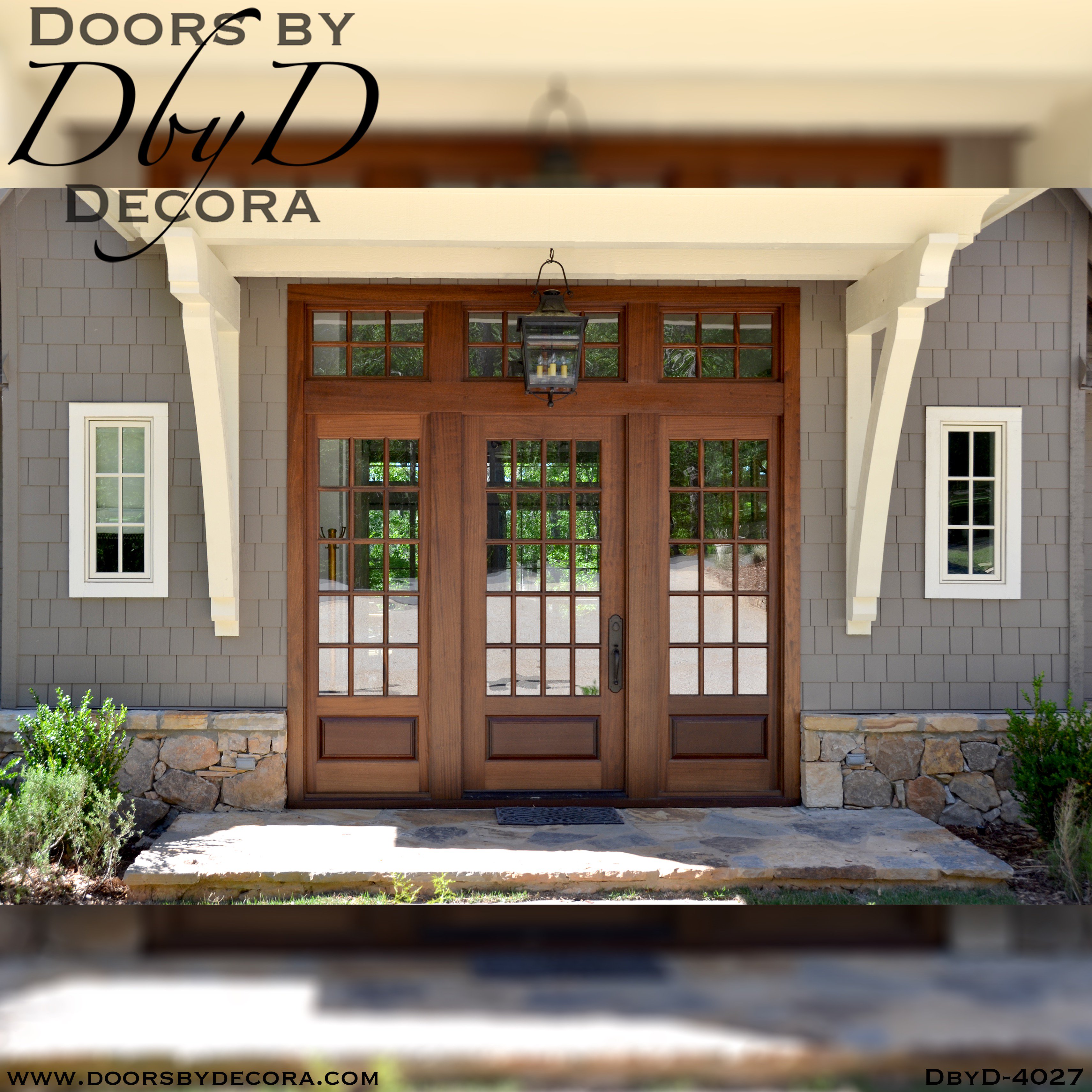 Cherry Door Stained With Red Mahogany Stain Wood - Doors by Decora