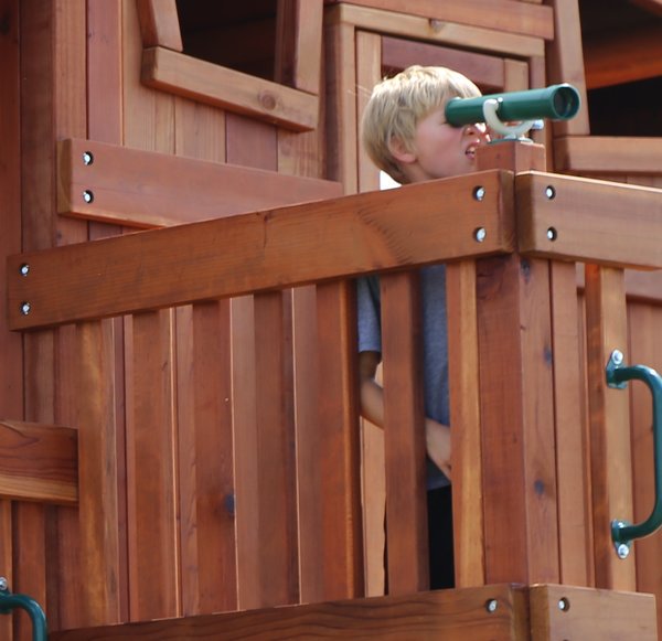 WePlayAlot's tweet image. Kids green toy telescope will spark your child&apos;s imagination. A clear plastic lens at each end will have your child imaging amazing things in your backyard. #kidstoys #populartoys #swingsetaccessories #accessories #telescope